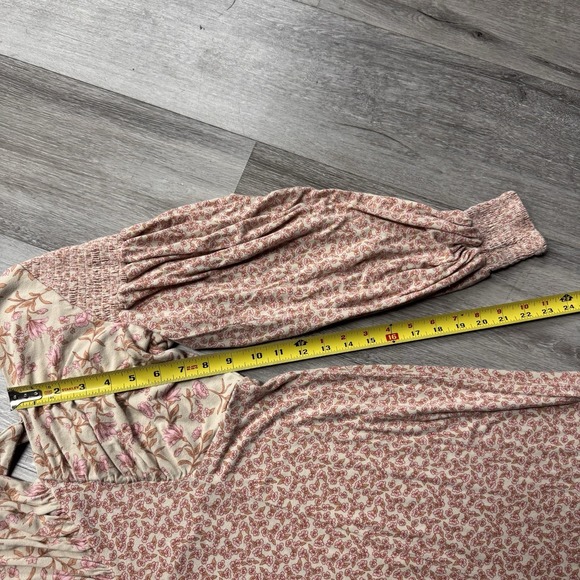 Free People Love Story Floral Print Open Back Maxi Dress Size Medium - Picture 8 of 10